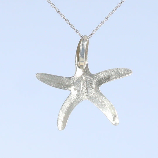 Opal Pendant Inlaid Realistic Star Fish Sea Life Design