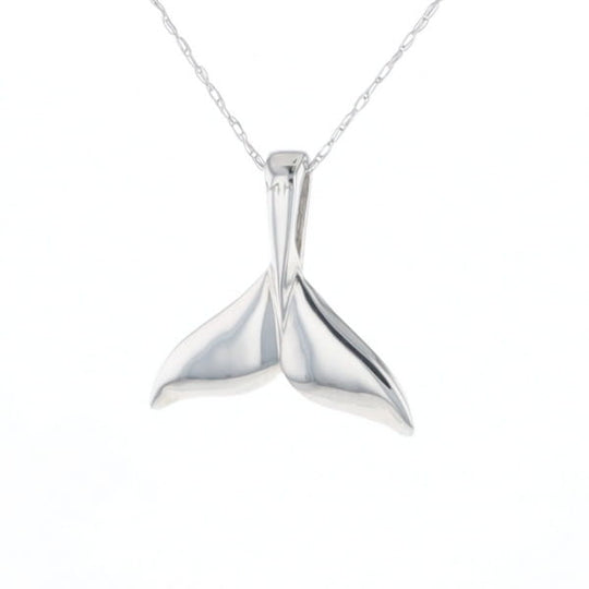 Whale Tail Pendant 14Kt Gold High Polish Realistically Designed
