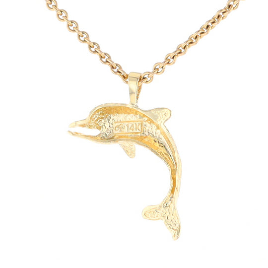 Textured Dolphin Pendant