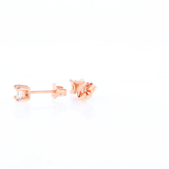 0.41ctw Princess Cut diamond Stud Earrings