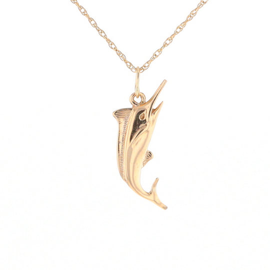 Yellow Gold Sailfish Pendant