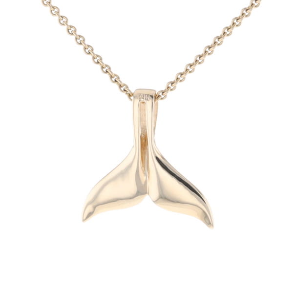 Whale Tail Necklaces Natural Gold Quartz and Nuggets Inlaid Pendant