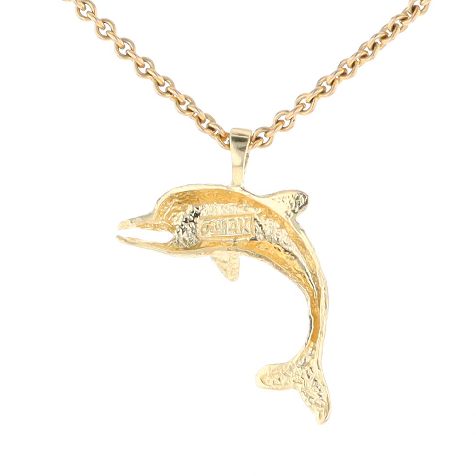 Textured Dolphin Pendant