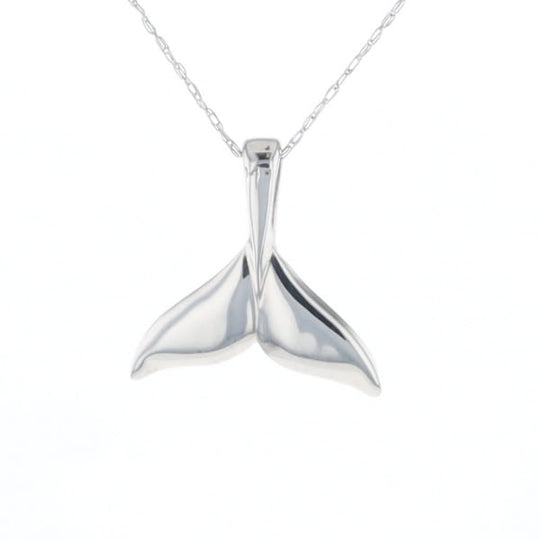 Whale Tail Pendant 14Kt Gold High Polish Realistically Designed