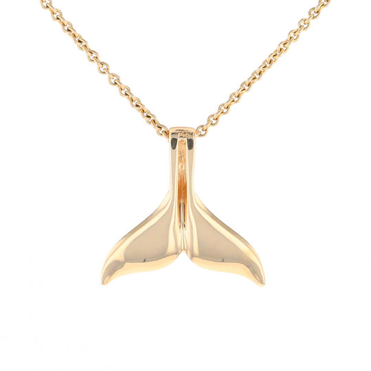Whale Tail Necklaces Natural Gold Quartz and Nuggets Inlaid Pendant