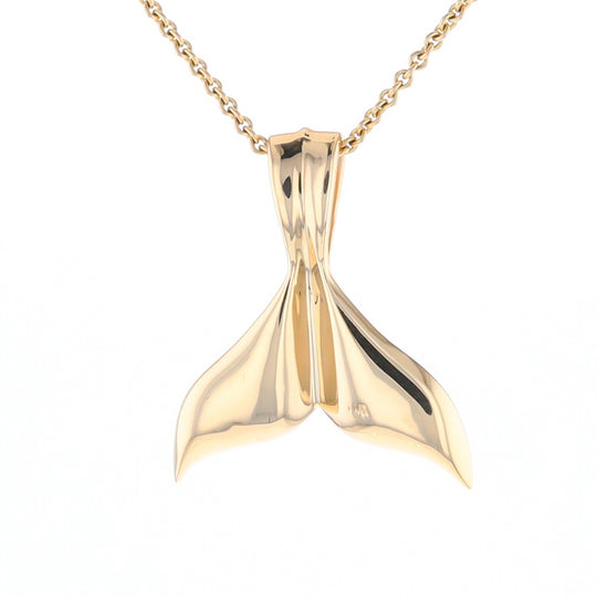 Whale Tail Necklaces Natural Gold Quartz and Nuggets Inlaid Pendant (G1)