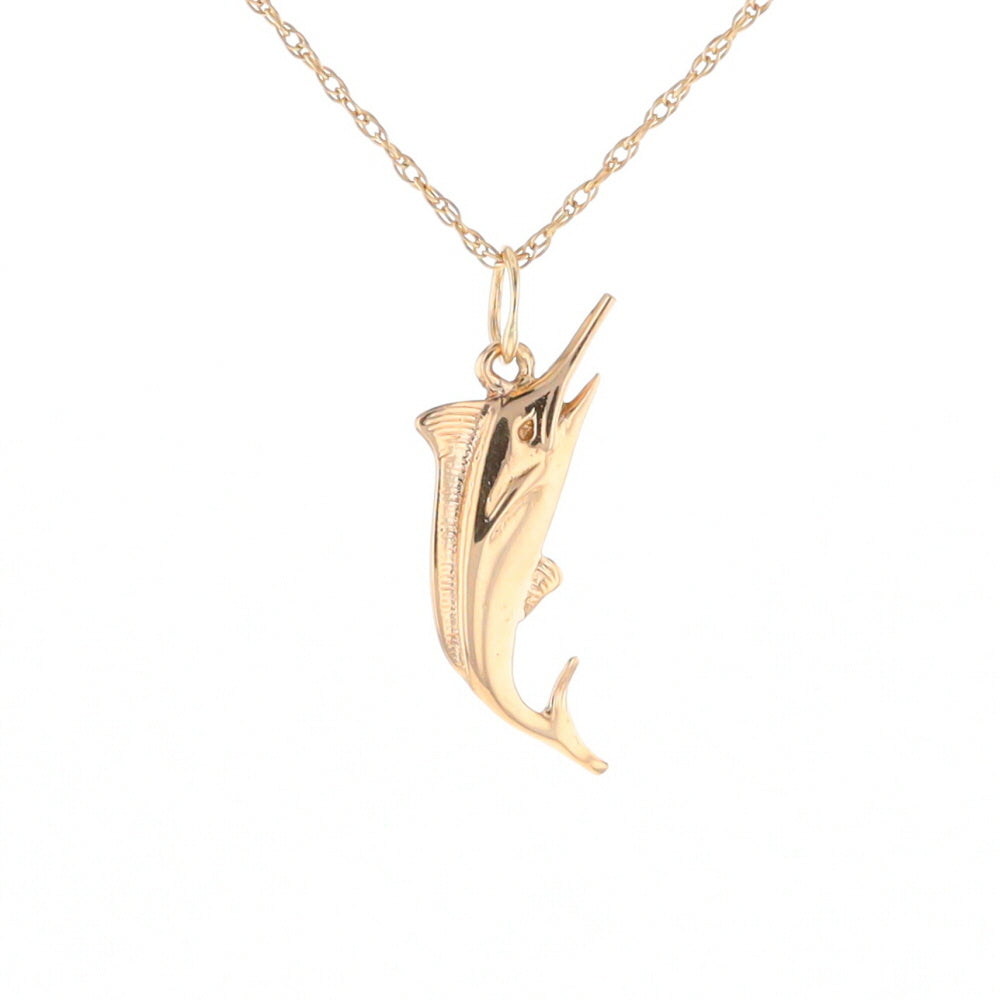 Yellow Gold Sailfish Pendant