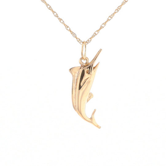 Yellow Gold Sailfish Pendant