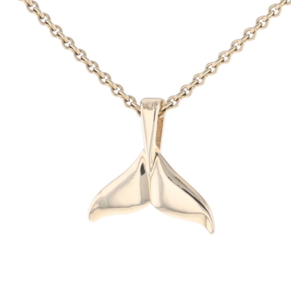 Whale Tail Necklaces Natural Gold Quartz and Nuggets Inlaid Pendant