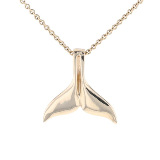 Whale Tail Necklaces Natural Gold Quartz and Nuggets Inlaid Pendant