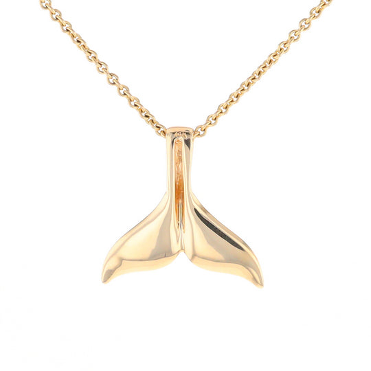 Whale Tail Necklaces Natural Gold Quartz and Nuggets Inlaid Pendant