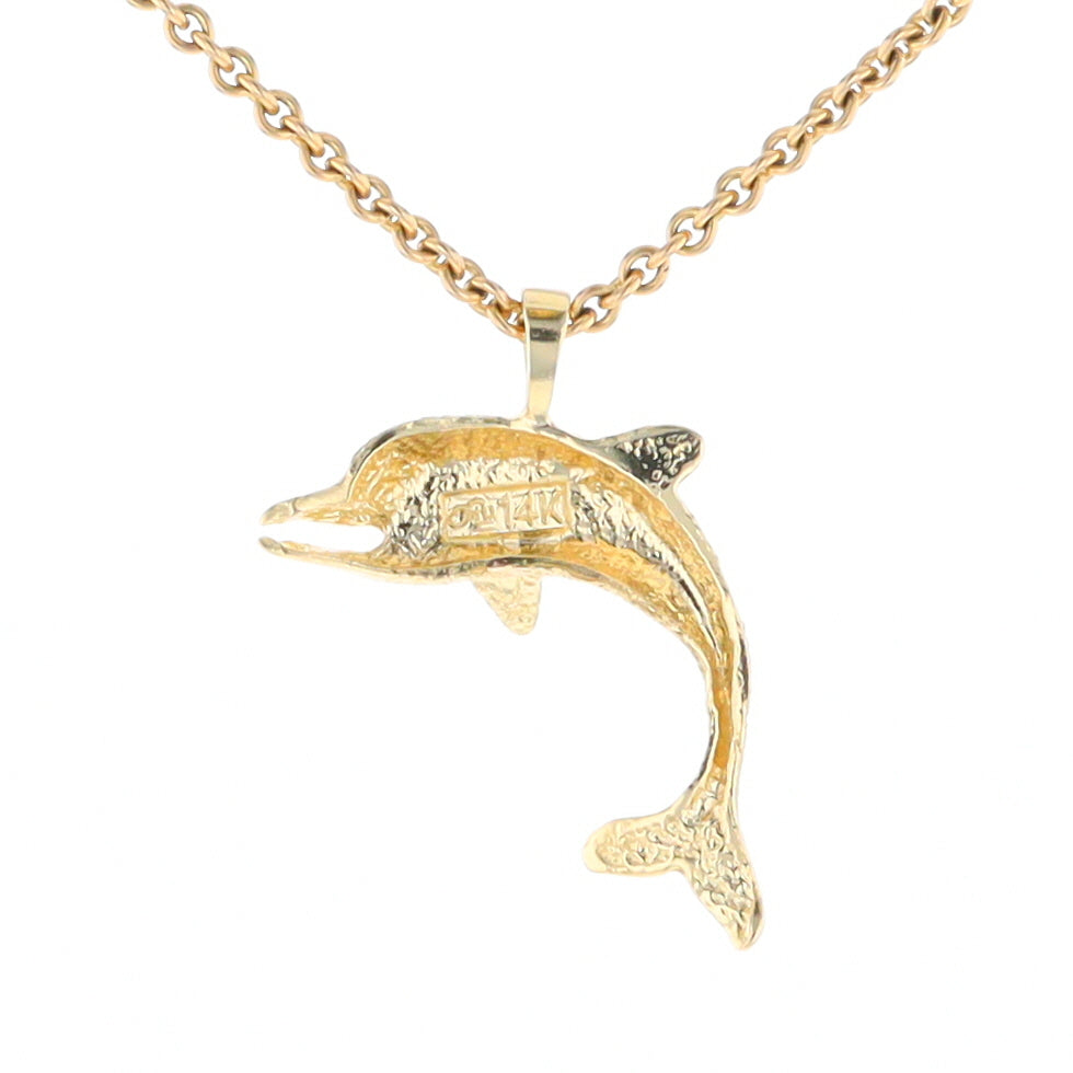 Textured Dolphin Pendant