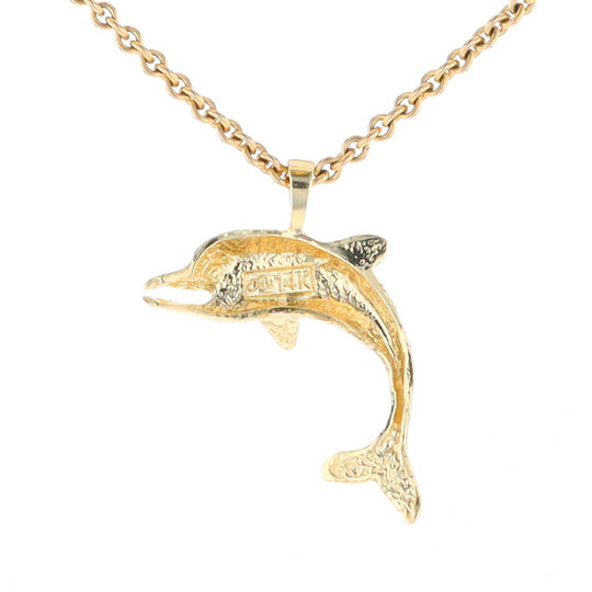 Textured Dolphin Pendant