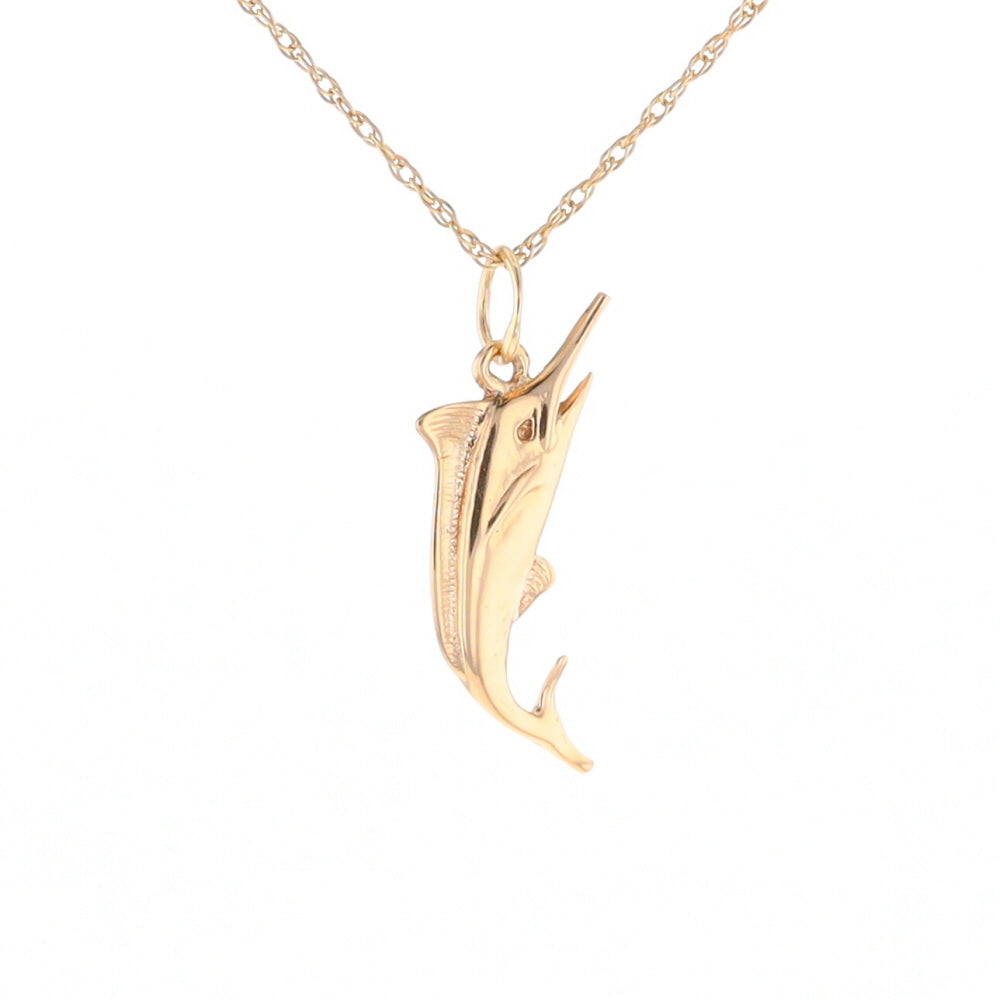 Yellow Gold Sailfish Pendant