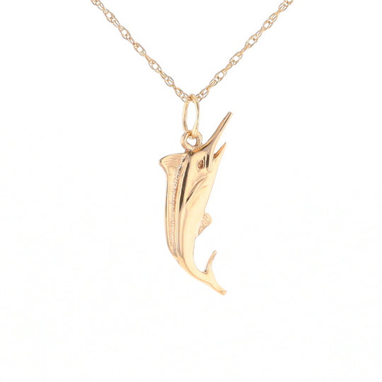 Yellow Gold Sailfish Pendant