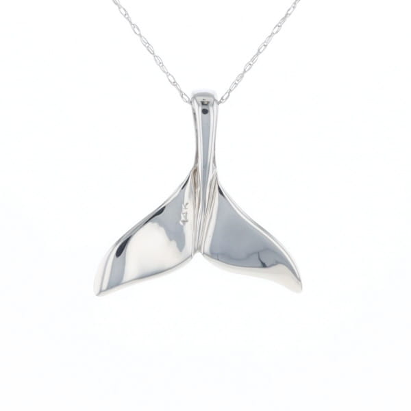 Whale Tail Pendant 14Kt Gold High Polish Realistically Designed