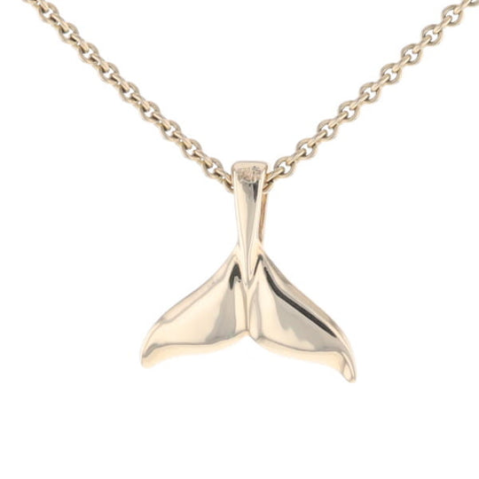 Whale Tail Necklaces Natural Gold Quartz and Nuggets Inlaid Pendant