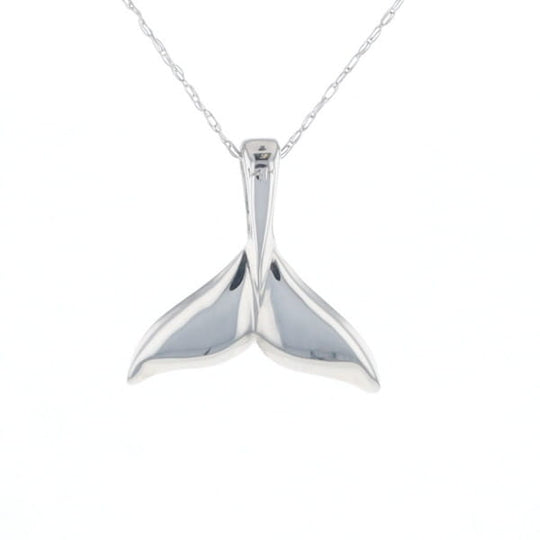 Whale Tail Pendant 14Kt Gold High Polish Realistically Designed