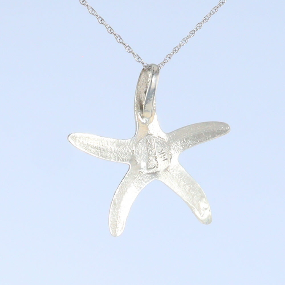 Opal Pendant Inlaid Realistic Star Fish Sea Life Design