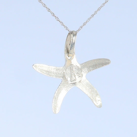 Opal Pendant Inlaid Realistic Star Fish Sea Life Design