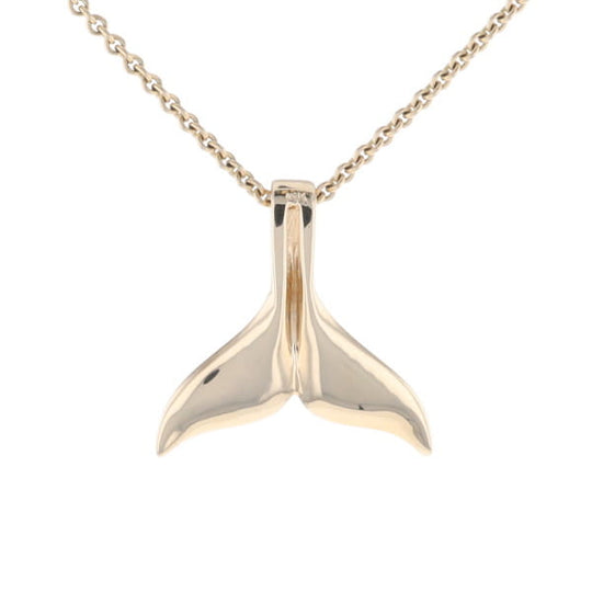 Whale Tail Necklaces Natural Gold Quartz and Nuggets Inlaid Pendant