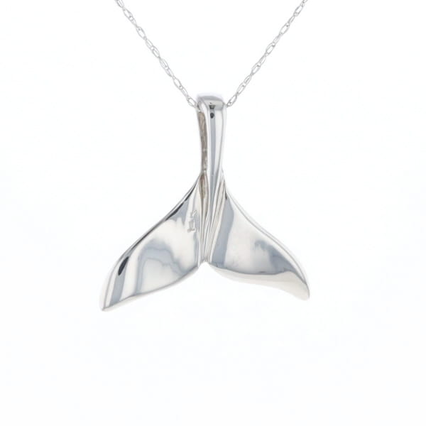 Whale Tail Pendant 14Kt Gold High Polish Realistically Designed