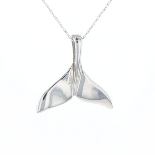 Whale Tail Pendant 14Kt Gold High Polish Realistically Designed