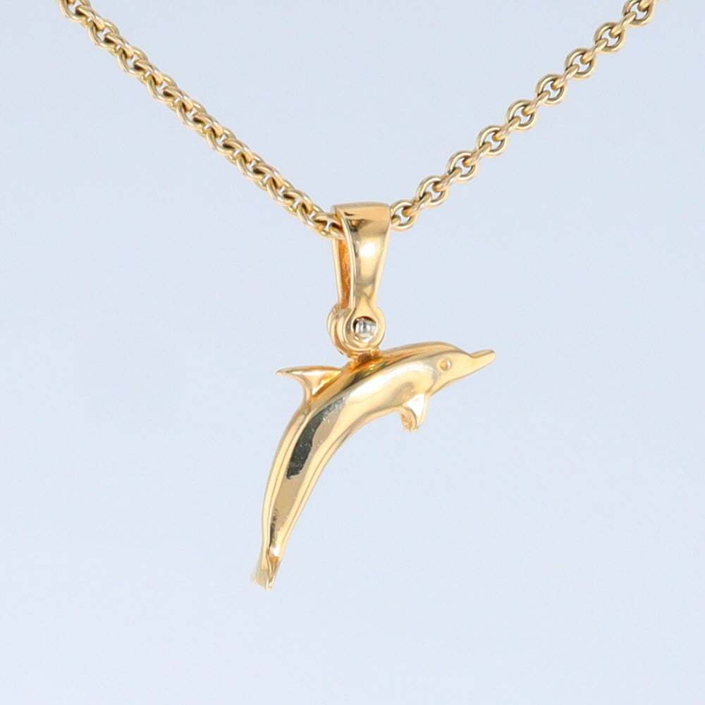 Opal Pendant Inlaid Realistic Dolphin Sea Life Design