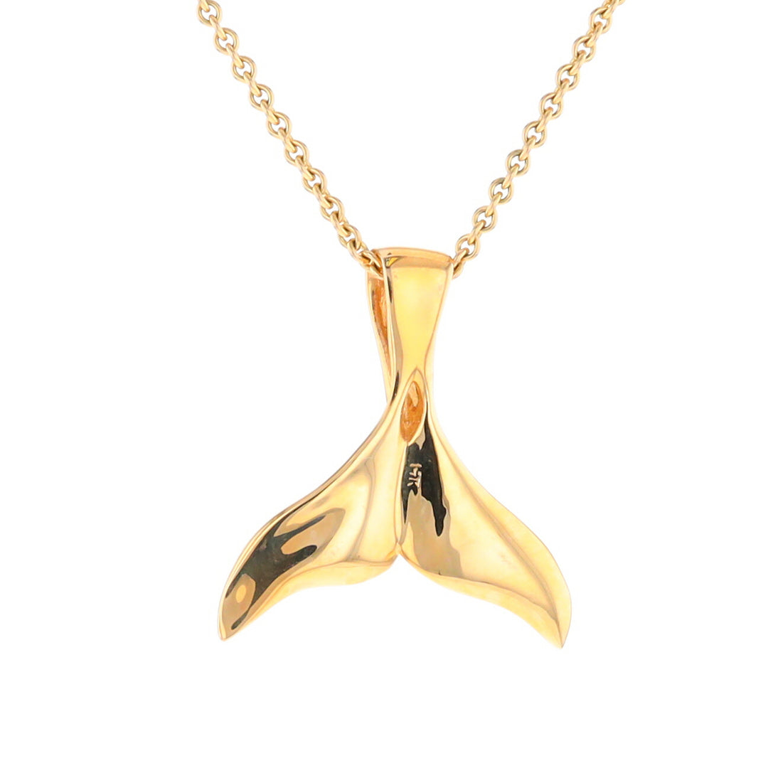 Whale Tail Necklaces Natural Nuggets Inlaid Sea Life Pendant