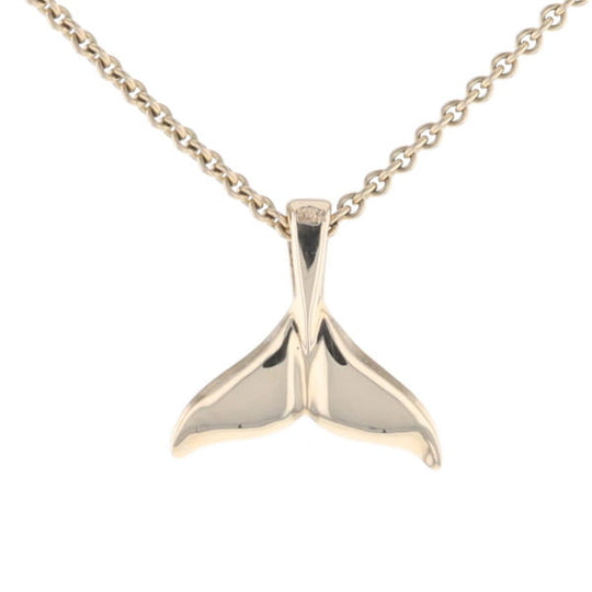 Whale Tail Necklaces Natural Gold Quartz and Nuggets Inlaid Pendant