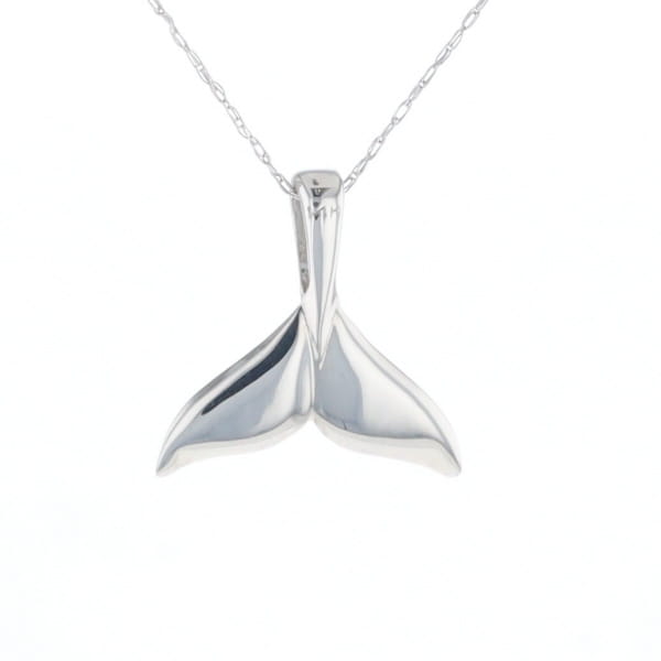 Whale Tail Pendant 14Kt Gold High Polish Realistically Designed