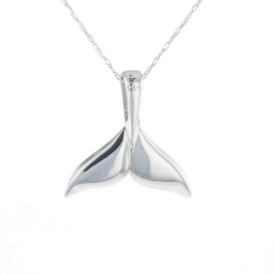 Whale Tail Pendant 14Kt Gold High Polish Realistically Designed