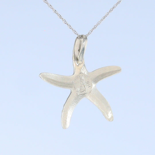 Opal Pendant Inlaid Realistic Star Fish Sea Life Design