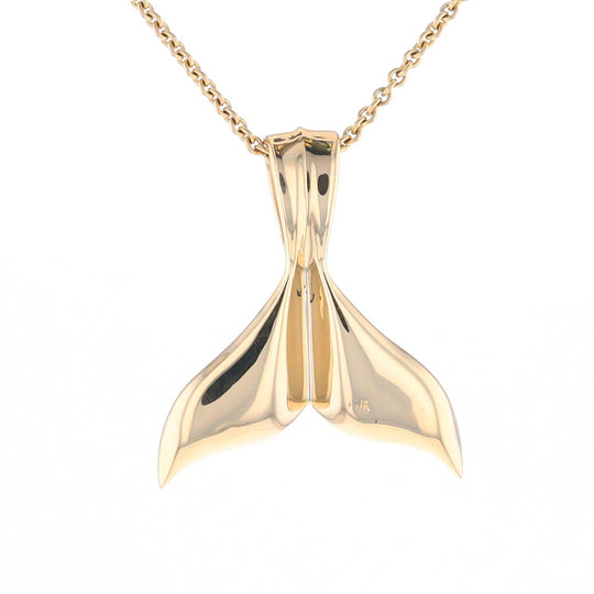 Whale Tail Necklaces Natural Gold Quartz and Nuggets Inlaid Pendant (G1)