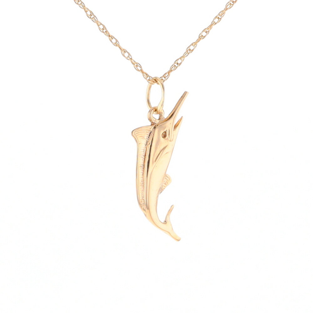 Yellow Gold Sailfish Pendant