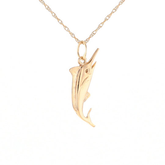 Yellow Gold Sailfish Pendant