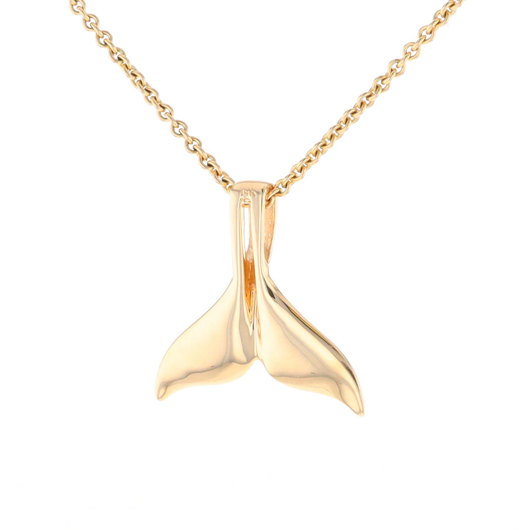 Whale Tail Necklaces Natural Gold Quartz and Nuggets Inlaid Pendant