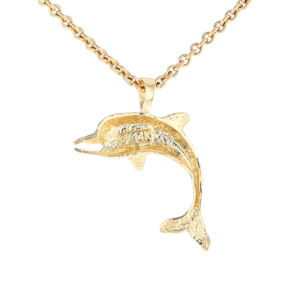Textured Dolphin Pendant