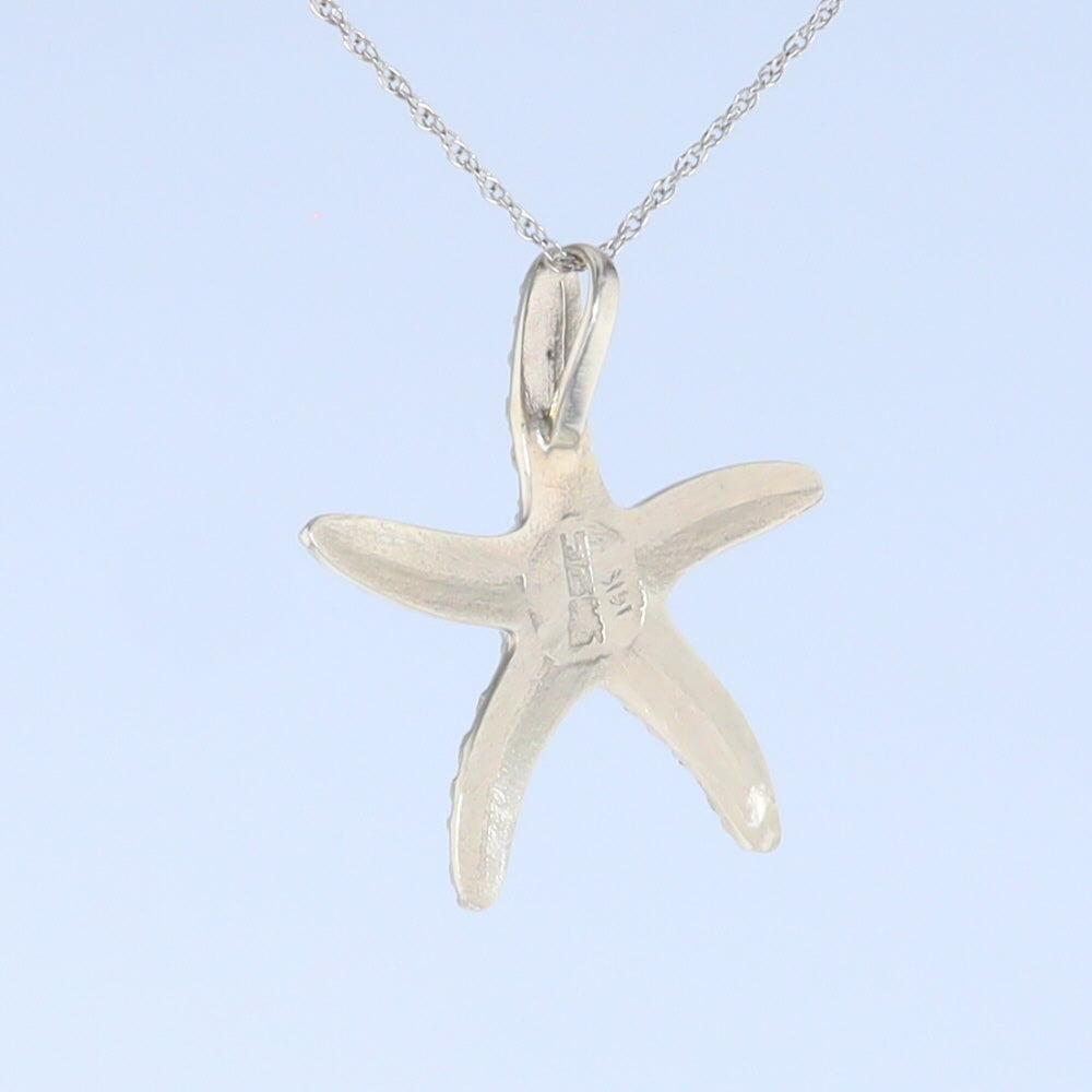 Opal Pendant Inlaid Realistic Star Fish Sea Life Design