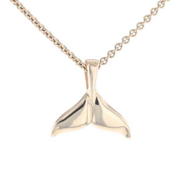 Whale Tail Necklaces Natural Gold Quartz and Nuggets Inlaid Pendant