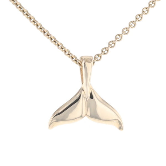 Whale Tail Necklaces Natural Gold Quartz and Nuggets Inlaid Pendant