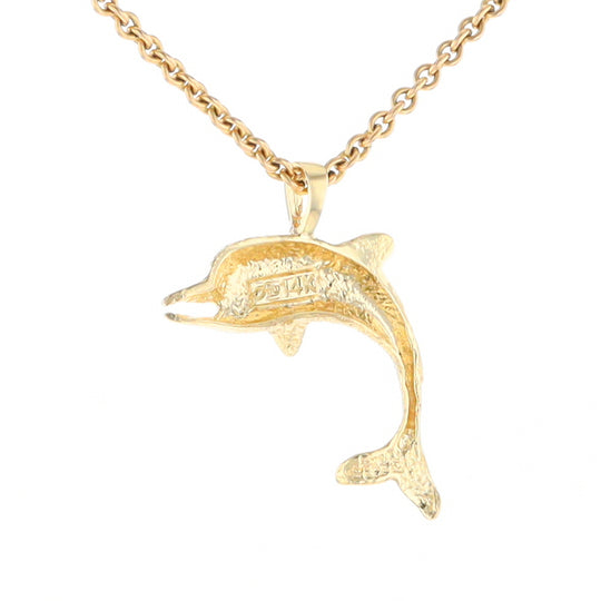 Textured Dolphin Pendant