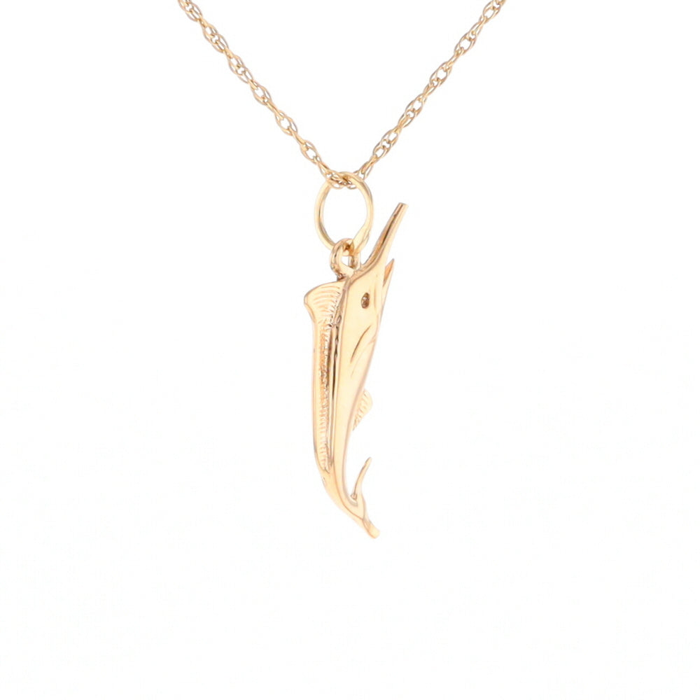 Yellow Gold Sailfish Pendant