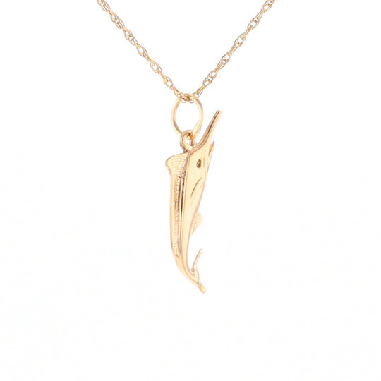 Yellow Gold Sailfish Pendant