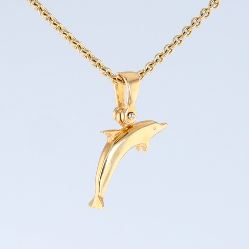 Opal Pendant Inlaid Realistic Dolphin Sea Life Design