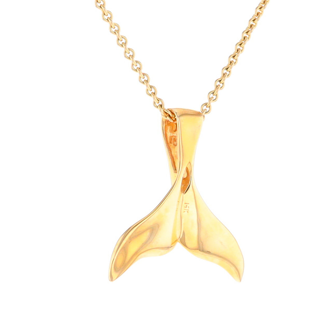 Whale Tail Necklaces Natural Nuggets Inlaid Sea Life Pendant