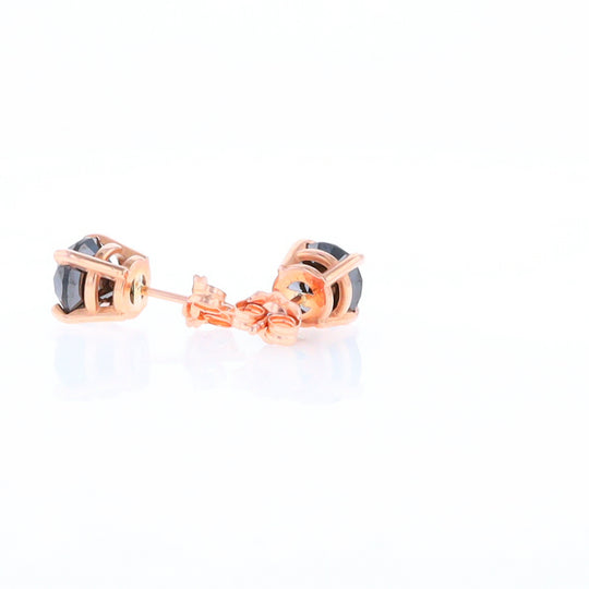 2.79ctw Black Diamond Stud Earrings