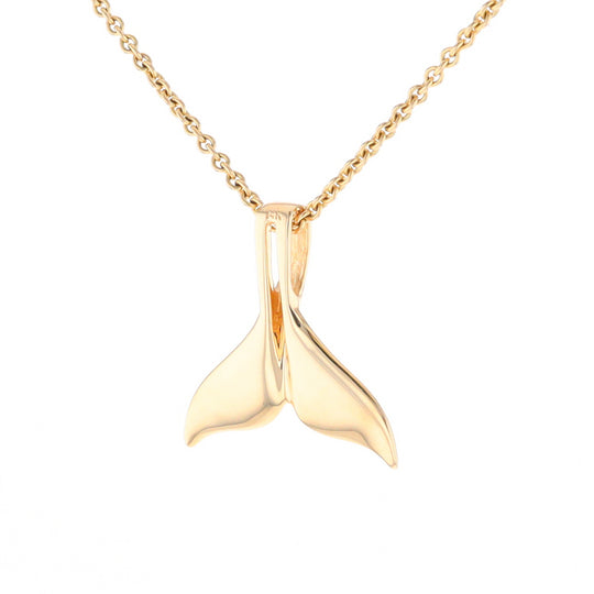 Whale Tail Necklaces Natural Gold Quartz and Nuggets Inlaid Pendant