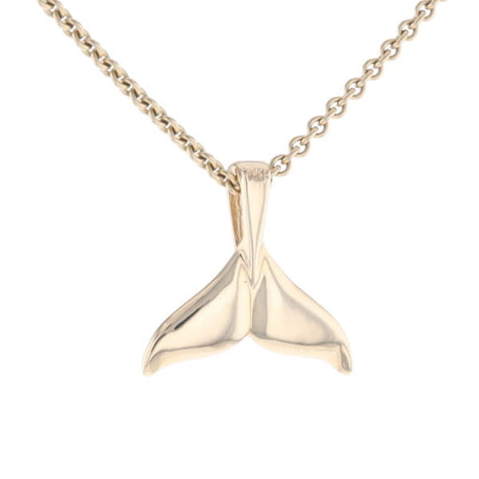 Whale Tail Necklaces Natural Gold Quartz and Nuggets Inlaid Pendant