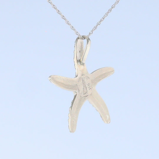 Opal Pendant Inlaid Realistic Star Fish Sea Life Design